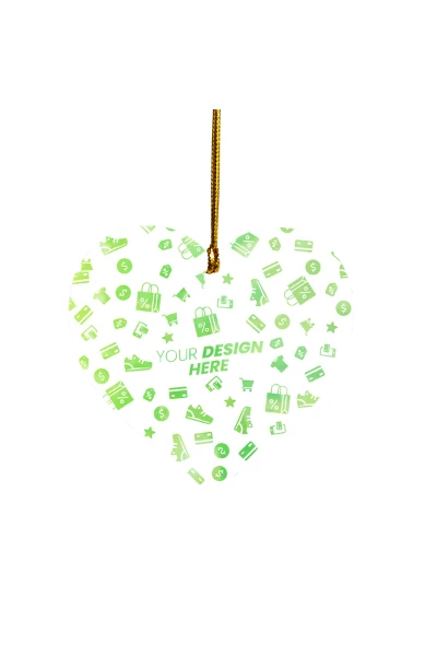 2-Sided White MDF Mica Ornament — print-on-demand product photo