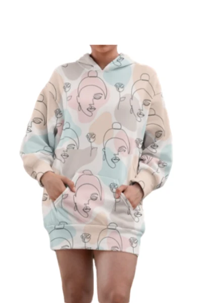 All Over Print Hoodie Dress — print-on-demand product photo