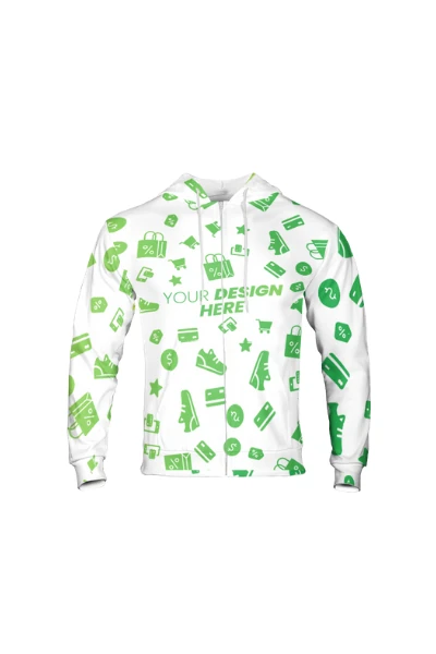All Over Print Zip Hoodie (Premium) — print-on-demand product photo